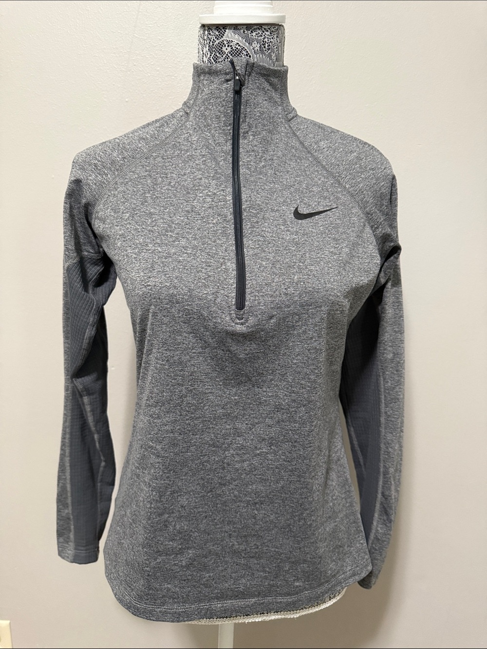 Nike Women’s Gray Half-Zip Dri-FIT Performance Pullover